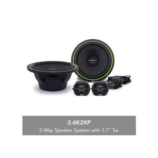 ESB AUDIO 2.6K2XP Dwudrożny system głośnikowy z głośnikiem wysokotonowym 1,1"/28 mm i zwrotnicami